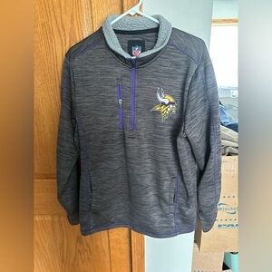 NFL Vikings Gray and Purple Pullover